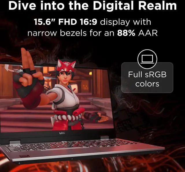 Alt view image 4 of 5 - Lenovo LOQ Gaming Laptop - NVIDIA(r) GeForce RTX(tm) 4050 6GB - 15.6" FHD Display - AMD Ryzen 7 8845HS - 16GB RAM - 512GB SSD - Windows 11 Home, Luna Grey