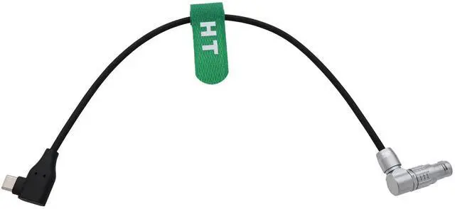 Alt view image 2 of 4 - HangTon Power Cable for DJI RS 4, RS 3 Pro, RS 2 to Video Transmission Master Wheels, USB Type-C Angled to Rotated Adjustable Right Angle 6 Pin 4+2 Female, 30cm