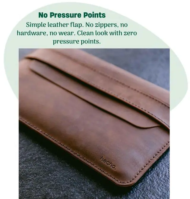 Alt view image 4 of 5 - hecho. Leather iPad A16, iPad Air 11" & iPad Pro 11" Case with Pencil Holder - Slim, Durable & Ethical - Designer iPad Air 11 Inch Sleeve, Handmade iPad Pro 11 Cover, Pouch, Skin & Bag - Fernando