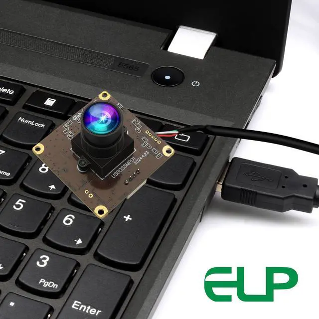 Alt view image 2 of 5 - ELP 5MP Global Shutter 50fps USB Camera for Computer UVC USB2.0 Lightburn High Speed 60fps PC Web Camera Wide Angle for Live Streaming (100 Low Distortion Lens)