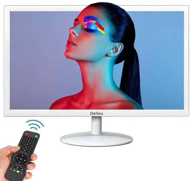 Main image of Elweyoo 22 inch CCTV White Monitoring Display Screen Security Camera Monitor Multi-Function Interface HDMI, AV, BNC, VGA, USB, PC Input Computer LCD Monitors 1920x1080 Full HD