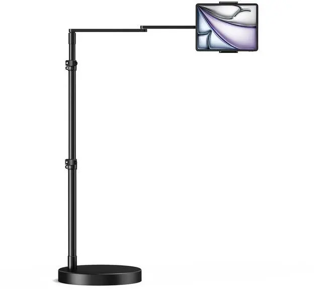 Main image of elitehood Ultra Stable iPad Stand Floor, Long Arm Tablet Holder for Bed/Sofa/Recliner, Tablet Floor Stand with Adjustable Height & Angle for iPad Pro 13/12.9, Air Mini and 4.7-13in Devices