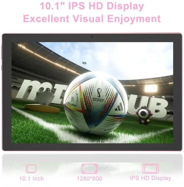 Alt view image 4 of 5 - Android 15 Tablet 10 inch Tablets with Case, 10GB RAM + 64GB ROM (Expand to 1TB), Quad Core Processor Tablets, 5G WiFi 6, BT5.0, 1280x800 HD Screen, 6000mAh, Dual Camera, GMS, Widevine L1, Pink