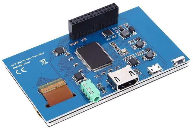Alt view image 4 of 5 - 4 inch LCD Display, DC 5V IPS HD Display Screen HDMI Display 4-Inch Screen Resistive Touch for Raspberry Pi