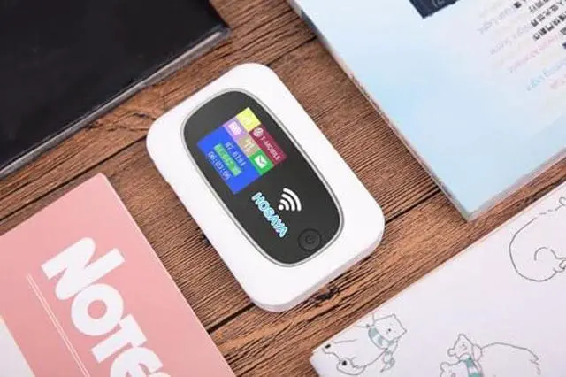 Alt view image 2 of 5 - HOSAYA Portable WiFi 4G LTE SIM Card Router Color LCD Display Built-in Battery 10 Users High Speed Portable Travel Hotspot Mini Router Unlocked 4G mifi Pocket WiFi Modem