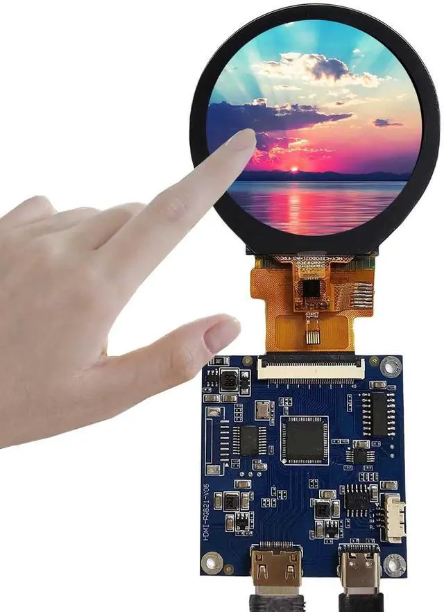 Main image of FanyiTek 2.1 inch 480X480 IPS MIPI 300nit Circle LCD Touch Screen and 40 pins Controller Board