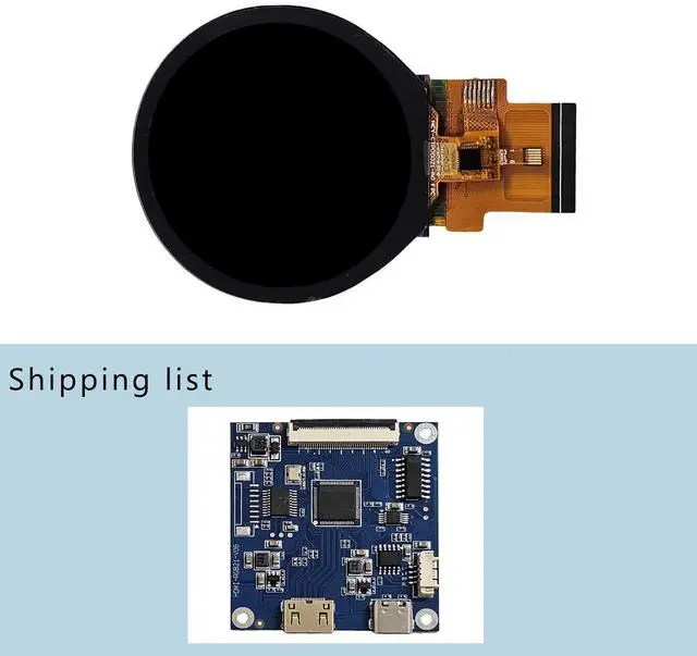 Alt view image 5 of 5 - FanyiTek 2.1 inch 480X480 IPS MIPI 300nit Circle LCD Touch Screen and 40 pins Controller Board