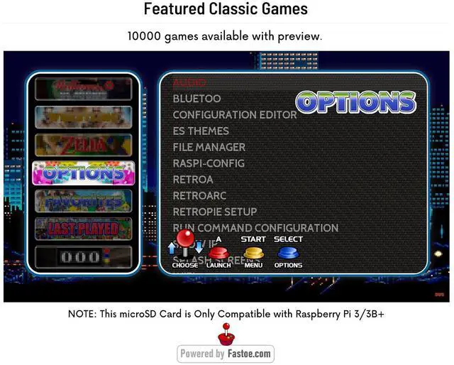 Alt view image 3 of 5 - Fastoe 128GB Gaming microSD Card Preinstalled RetroPie with Games for Raspberry Pi 3/3B+