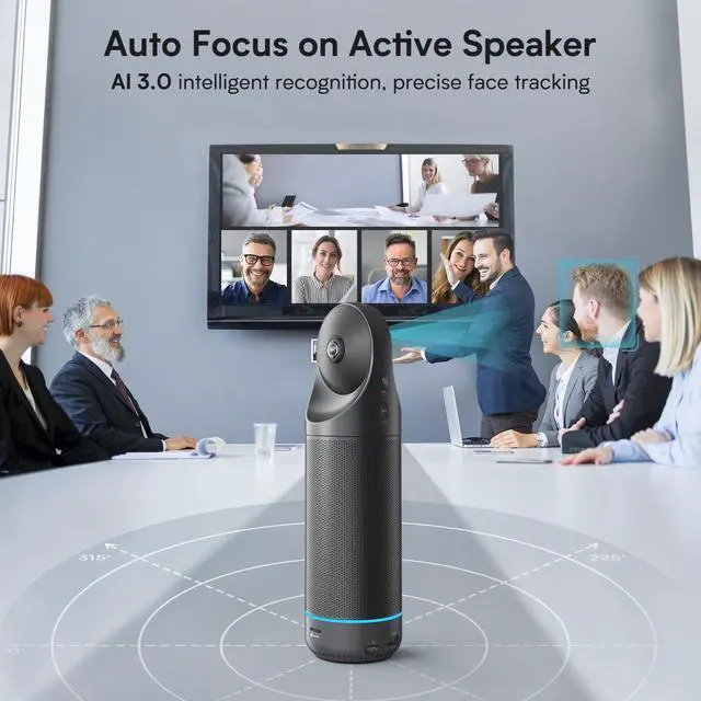Alt view image 4 of 5 - KanDao Meeting Pro - 360 Video Conference Camera, 4-in-One AI Smart Tracking Video Conferencing System, Works on Microsoft Teams, Zoom, Google Meet, Skype etc, Hybrid Meeting Room Zooming Camera
