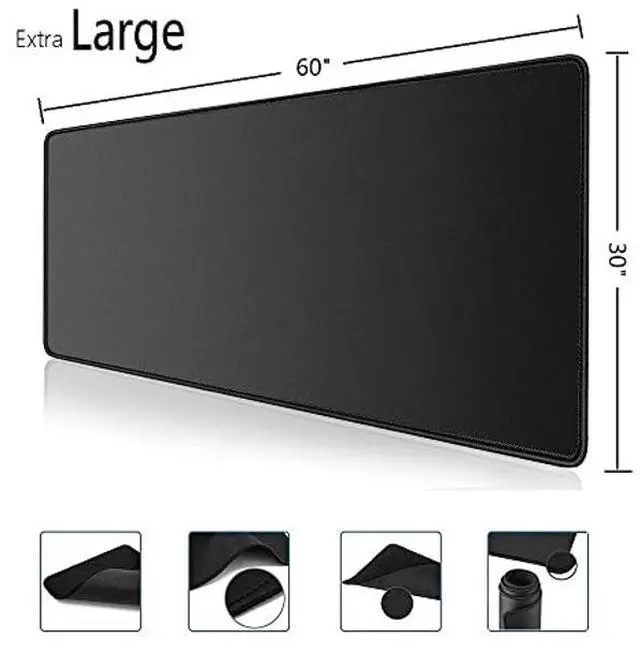 Alt view image 2 of 5 - [60" x 30"] Extra-Large Mouse Pads, Gaming mat - Enhance Gaming Experience with The Massive Battle mat, Waterproof, Easy-Clean, and Lint-Free, Desk mat Perfect for PC Game Tables (Black, 4XL)
