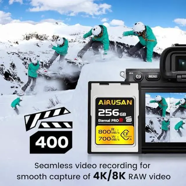 Alt view image 3 of 5 - 256GB CFexpress Type A Memory Card, Up to 800MB/s Read Speed & 700MB/s Write Speed, CFexpress Type A Card for RAW 4K/8K Video Recording Compatible with Sony Alpha Sony FX Cameras