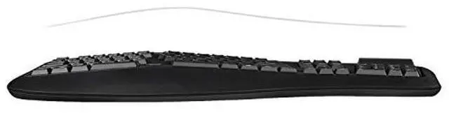 Alt view image 4 of 5 - Adesso TruForm AKB-150SB-TAA Desktop Ergonomic Smart Card Reader Keyboard (TAA Compliant), Black