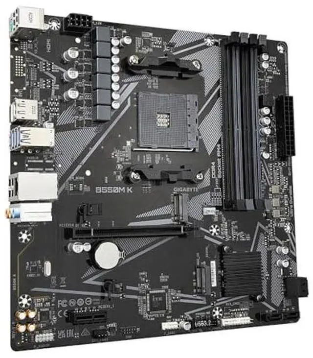 Alt view image 3 of 5 - GIGABYTE B550M, AM4 4XDDR4(Max128GB), 4 SATA, 1 M.2, 2XUSB 3.2, 4XUSB 2.0, 1XHDMI
