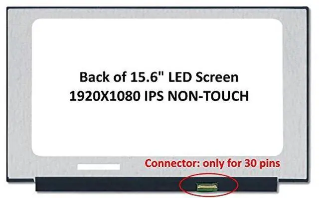 Alt view image 4 of 5 - FULLCOM New LCD Replacement Screen 15.6 Inch N156HCA-EBB FHD 1920x1080 IPS 30 Pin Glossy for HP Pavilion 15-CW1063WM/15-CW1075NR/15-CW1085NR for Laptop/Display/Screen/LCD Application