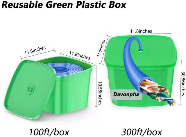 Alt view image 3 of 5 - Cat6 300ft CCA Ethernet Cable Bulk with Entry-Level Crimper Kit, 23AWG UTP for DIY Smart Home/Online School/WiFi Routers(300ft,Utp cat6e cca with Tool)