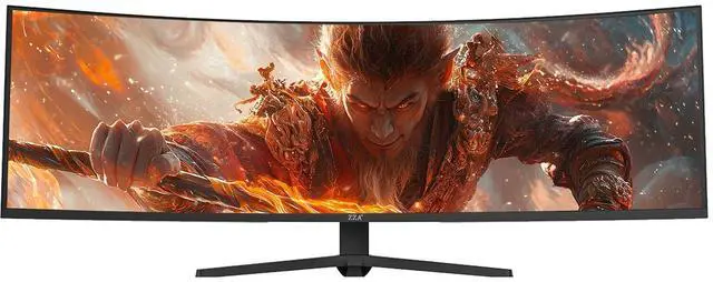 Alt view image 2 of 5 - ZZA 49" Curved Gaming Monitor 144/165Hz Ultrawide 32:9 WDFHD 3840 x 1080P,Ultrawide Monitor, 1500R, 120% sRGB, HDMI 2.1 & DP 1.4, Height Adjustable