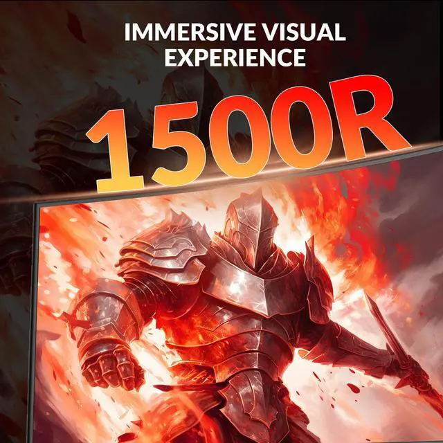 Alt view image 3 of 5 - ZZA 49" Curved Gaming Monitor 144/165Hz Ultrawide 32:9 WDFHD 3840 x 1080P,Ultrawide Monitor, 1500R, 120% sRGB, HDMI 2.1 & DP 1.4, Height Adjustable