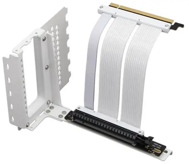 Main image of GIGA-MEGA PCIe X16 GEN4 Riser Cable PCIe 4.0 with GPU Vertical Mount Bracket for RTX4080, RTX4090 (White)