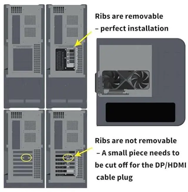 Alt view image 5 of 5 - GIGA-MEGA PCIe X16 GEN4 Riser Cable PCIe 4.0 with GPU Vertical Mount Bracket for RTX4080, RTX4090 (White)