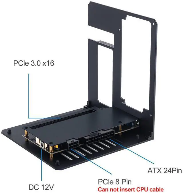 Alt view image 2 of 5 - GOLDSOUN External GPU Enclosure Dock Compatible with Thunderbolt 3/4, eGPU Dock for Laptops and Gaming Handhelds,External Graphics Card Dock Compatible with NVIDIA/AMD PCIe,ATX Power Supply