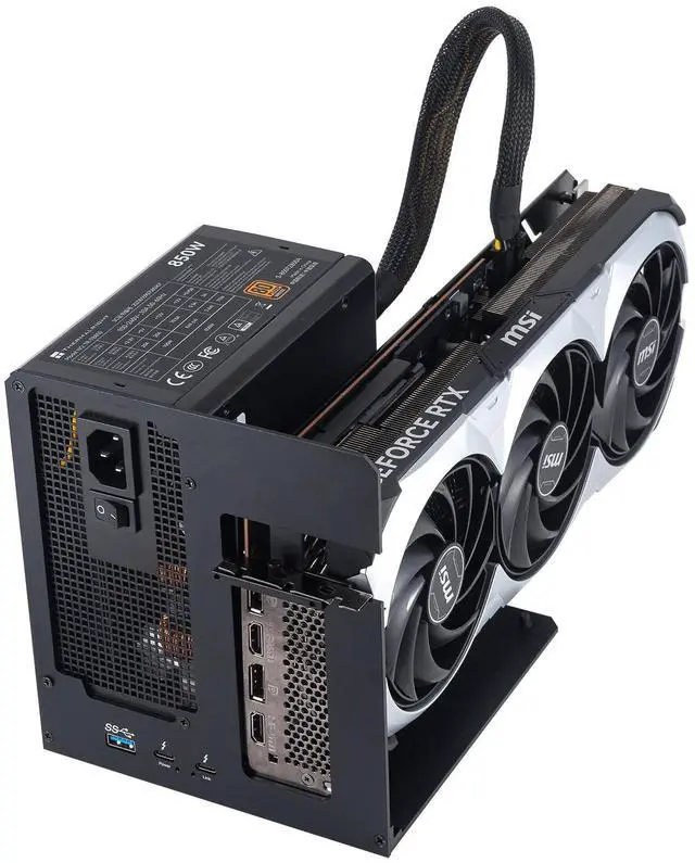 Alt view image 5 of 5 - GOLDSOUN External GPU Enclosure Dock Compatible with Thunderbolt 3/4, eGPU Dock for Laptops and Gaming Handhelds,External Graphics Card Dock Compatible with NVIDIA/AMD PCIe,ATX Power Supply
