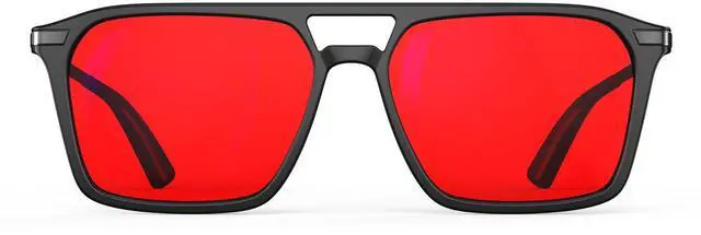 Alt view image 2 of 5 - Goiteia Red Blue Light Glasses for Sleep-Blocking Blue & Green Light + Clear Tint Computer Glasses for Ture Color-Ease Computer andDigital Eye Strain