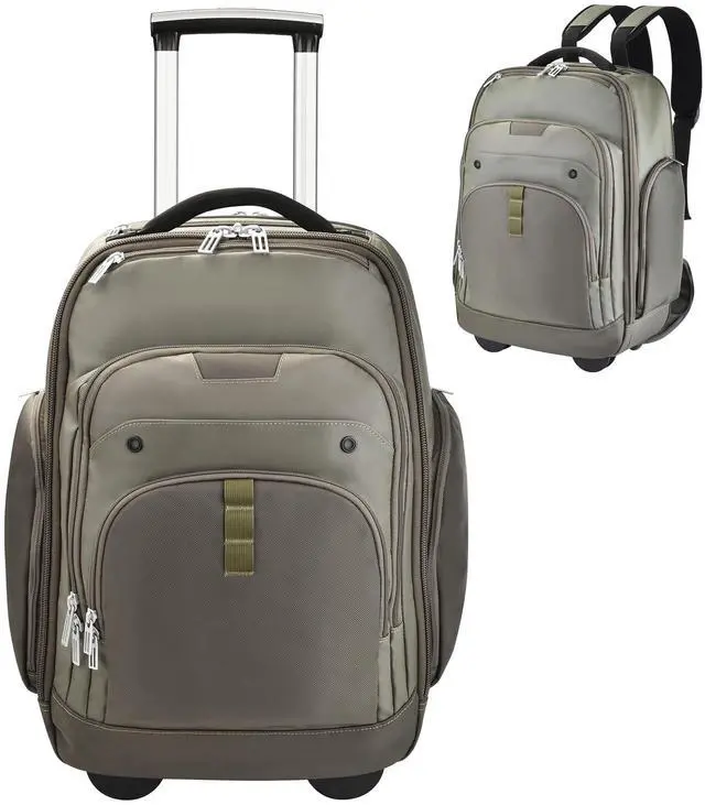 Main image of Heliar Rolling Laptop Bag with Wheels, Adjustable 13-17.3 Inch Computer Travel Backpack for Men & Women, Wheeled Work Bag, Carry-on Luggage
