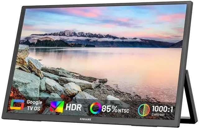 Main image of 4K 18.4 Inch Portable Monitor, Android TV 12.0 OS,3840x2160 UHD IPS HDR, FreeSync,300Nits Screen USB-C HDMITravel Monitors for Laptop MacBook Xbox