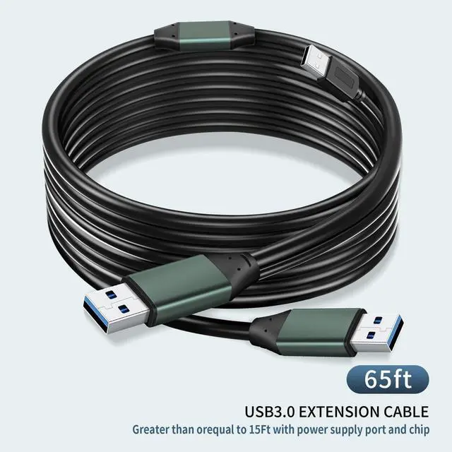 Alt view image 3 of 5 - Kumiho 65Ft USB 3.0 Cable Male to Male Type A to A Cable for Data Transfer,Hard Drive Enclosures,Laptop Cooler,DVD Player,USB Hub