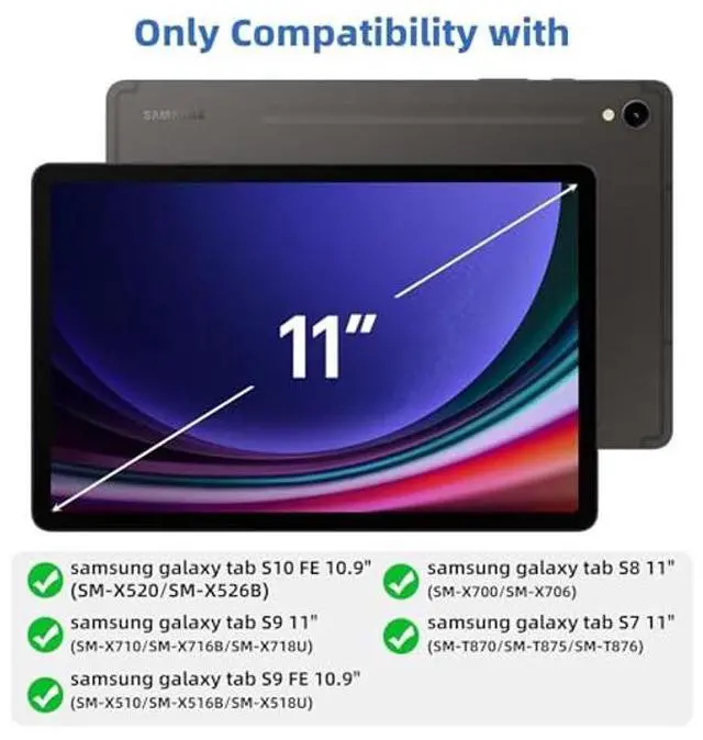 Alt view image 2 of 5 - GOKOCO for Samsung Galaxy Tab S 10 FE/S9 FE10.9'', S9/S8/S7 11'' Keyboard Case, Adjustable Portrait/Land Mode Case,Multi-Touch Trackpad Backlit Keyboard with S Pen Holder-Navy Blue