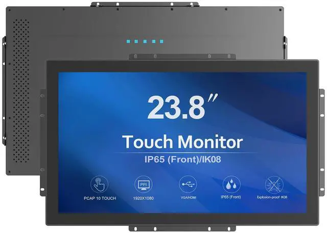 Main image of 23.8 Inch 10 Points PCAP Open Frame Touch Screen LCD Display Monitors 1920x1080 Black with 1000 Nits Brightness