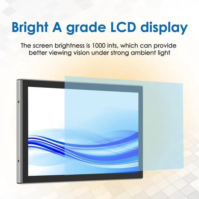 Alt view image 4 of 5 - 23.8 Inch 10 Points PCAP Open Frame Touch Screen LCD Display Monitors 1920x1080 Black with 1000 Nits Brightness
