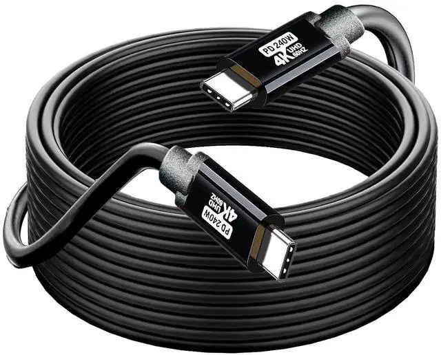 Main image of USB TYPE C to C Cable 40FT, 4K60HZ GEN2x2(Data usb2.0),TYPE C Video Output From USB3.2/ USB4.0 (NOT 100% Fast Charging) & Sync for Xreal MacBook Pro iPad Pro iPhone 15 Pro Galaxy S22 Portable Monitor