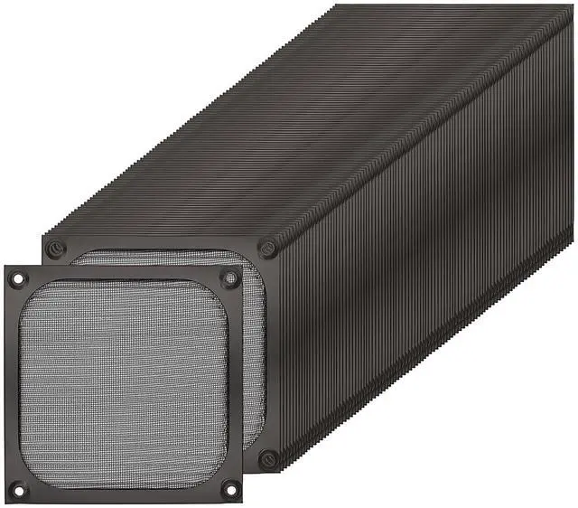 Main image of 120mm Computer Fan Filter Grills with Screws, Aluminum Frame Ultra Fine Stainelss Steel Mesh, Black Color - 100 Pack