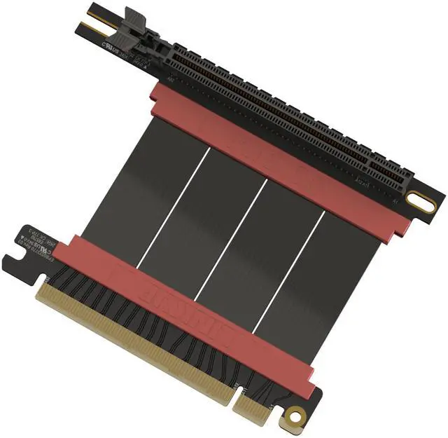 Main image of LINKUP - AVA5 PCIE 5.0 Riser Cable | RTX5090 RX9070 GPU Ready | x16 128GB/s Speed | Compatible with PCIe 4.0 & WRX80/WRX90E | Right Angle, Black 5cm
