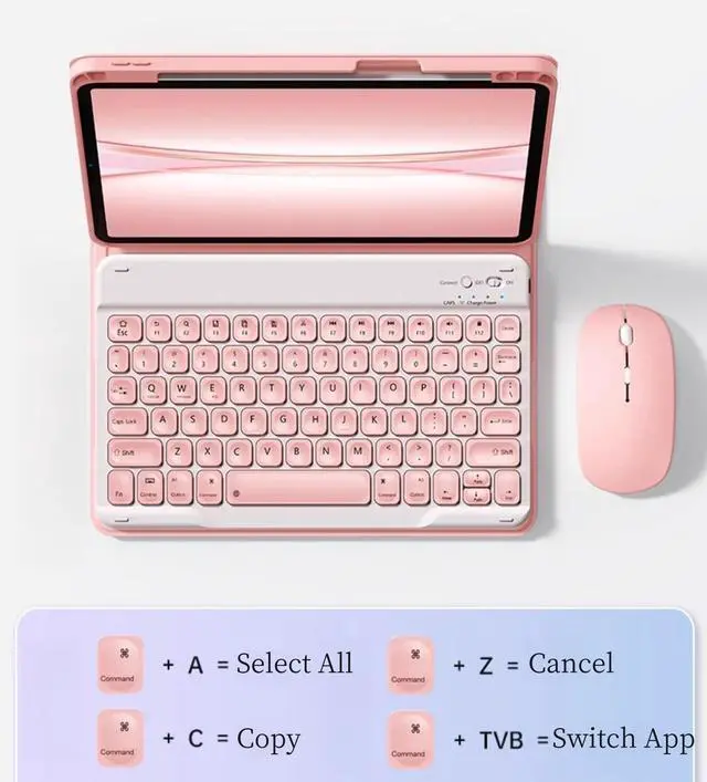 Alt view image 3 of 5 - AnMengXinLing Keyboard Case with Mouse for iPad Air 11-inch M3 (2025) / M2 (2024), iPad Air5/Air4/Pro 114th/3rd/2nd Gen, Magnetic Detachable Keyboard Cover with Pen Holder, Blue