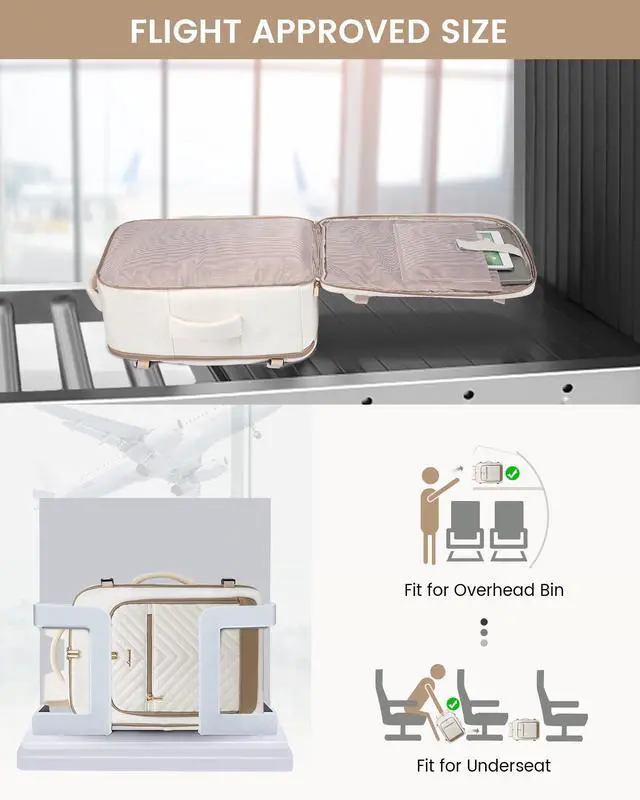 Alt view image 2 of 5 - LOVEVOOK Travel Backpack For Women,40L Carry On Backpack Flight Approved,TSA Personal Item Travel Bag Fits 17 Inch Laptop,Business Weekender Overnight Daypack with 3 Packing Cubes