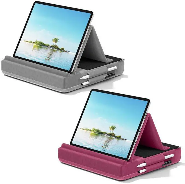 Main image of KDD Tablet Pillow Stand, Multi-Angle Viewing Ipad Holder for Lap, Bed and Desk Compatible with Ipad Pro 12.9, 10.5, 11, Air, Mini, Phones, Books, E-Reader
