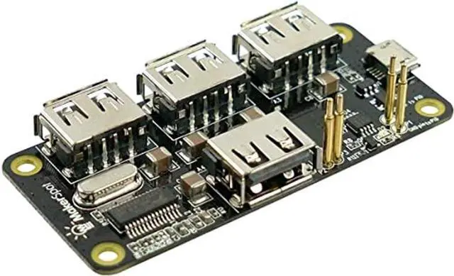 Alt view image 4 of 5 - MakerSpot, Pi Zero 2 W (WiFi/Bluetooth) Complete Starter Kit MakerSpot with 4-Port Stackable USB Hub, Mini HDMI Converter, Acrylic Protectors and 5V2.4A Power Supply