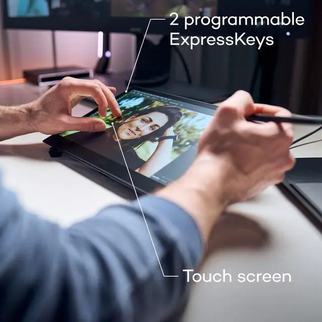 Alt view image 4 of 5 - Wacom Movink Drawing Tablet with Screen - 13.3" OLED Touchscreen Display Graphic Art Tablet w/Pro Pen 3 - Professional Graphic Design & Student Animation Bundled with Sleeve & Stand