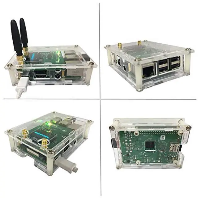 Alt view image 3 of 5 - Upgraded Duplex DMR Hotspot WLAN Ethernet Port Assembled Radio Station WiFi Digital Voice Modem Support DMR Dstar YSF P25 Fusion Antenna Raspbery P Model 2B Two Colors OLED 2 TimeSlots