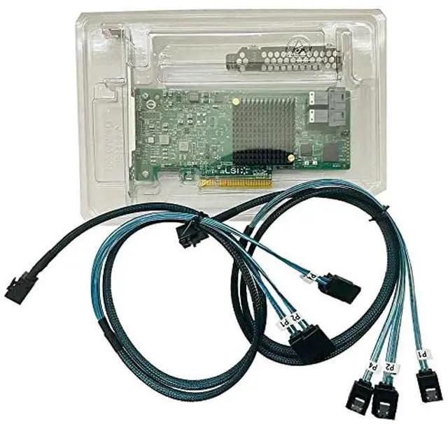 Alt view image 2 of 5 - LSI 9300-8i RAID Controller Card PCI E 3.0 12Gbps HBA IT Mode ZFS FreeNAS unRAID RAID Expander + 2 SFF-8643 SATA Cable