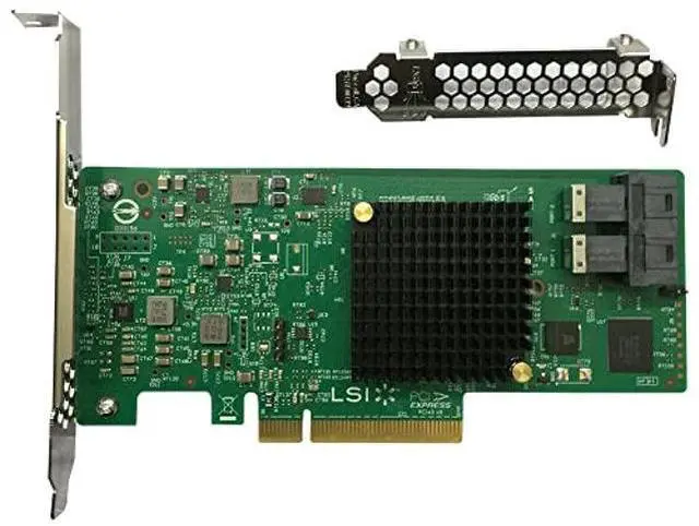 Alt view image 4 of 5 - LSI 9300-8i RAID Controller Card PCI E 3.0 12Gbps HBA IT Mode ZFS FreeNAS unRAID RAID Expander + 2 SFF-8643 SATA Cable
