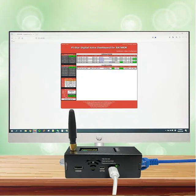 Alt view image 5 of 5 - Dikkod MM100 Dmr Hotspot with WLAN Ethernet Port WiFi Voice Modem Raspbery pi zerow Dstar Ysf C4fm Two Colors OLED Screen