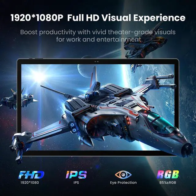 Alt view image 4 of 5 - MESWAO 15.6 inch Large Screen Android 14 Tablet Pro, Big Screen with 1080P FHD, 6GB RAM+128GB ROM+1TB Expand, 30W PD Fast Charger with 12000mAh 12+Hours Long Battery Life, WiFi 5, 32MP Camera, 2024