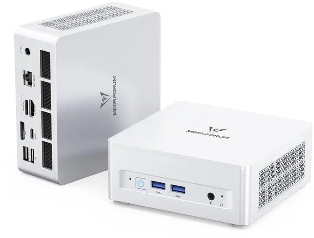Main image of MINISFORUM UM880 Plus Mini PC with AMD Ryzen 7 8845HS(8C/16T, up to 5.1GHz),Mini Computer Radeon 780M Graphics 1TB PCIe4.0 SSD 32GB DDR5,OCuLink,Triple Display with HDMI+DP+USB4, 5xUSB Port,2.5G LAN
