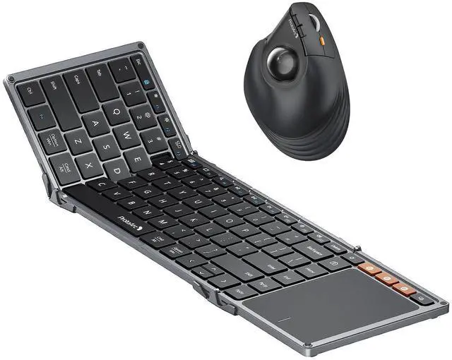 Main image of ProtoArc EM05 NL Wireless Trackball Mouse with XK01 TP Folding Keyboard