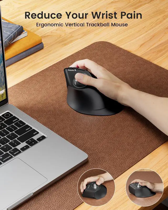 Alt view image 2 of 5 - ProtoArc EM05 NL Wireless Trackball Mouse with XK01 TP Folding Keyboard