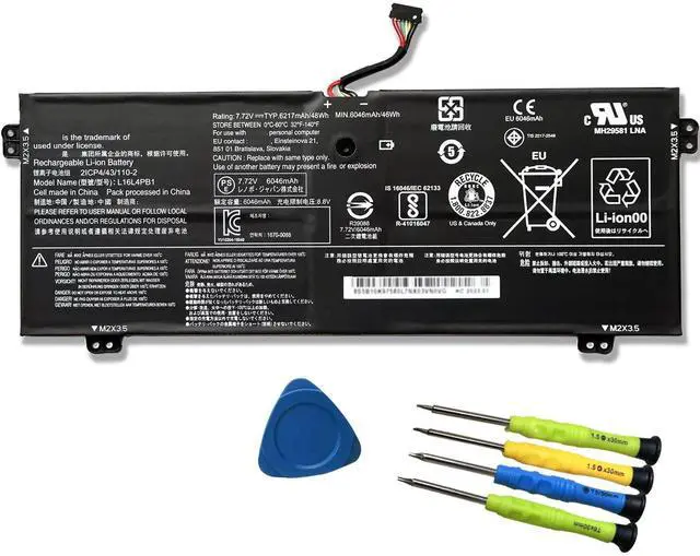Main image of EFOHANA L16L4PB1 L16M4PB1 L16C4PB1 Laptop Battery Replacement for Lenovo ideapad Yoga 720-13IKB 730-13IKB Yoga 730-13IWL Series Notebook 5B10M52738 5B10M52739 5B10M52740 7.72V 48Wh 6217mAh 4-Cells