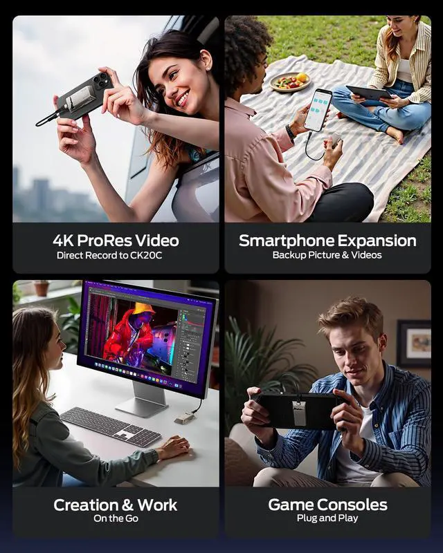 Alt view image 4 of 5 - MOVE SPEED 512GB Portable SSD with Apple Find My Tracking & Magnetic Suction -- 2060MB/s Read, iPhone 15/16/PC Compatible, Zinc Alloy Ultra-Light Design